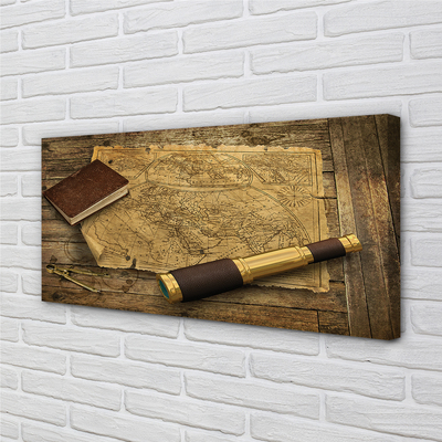 Quadro em tela Caderno de mapas antigo