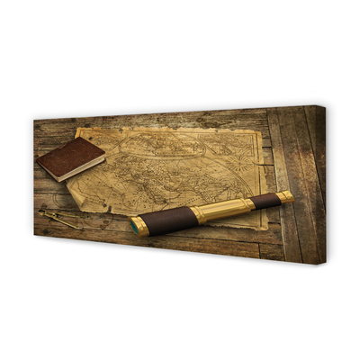 Quadro em tela Caderno de mapas antigo