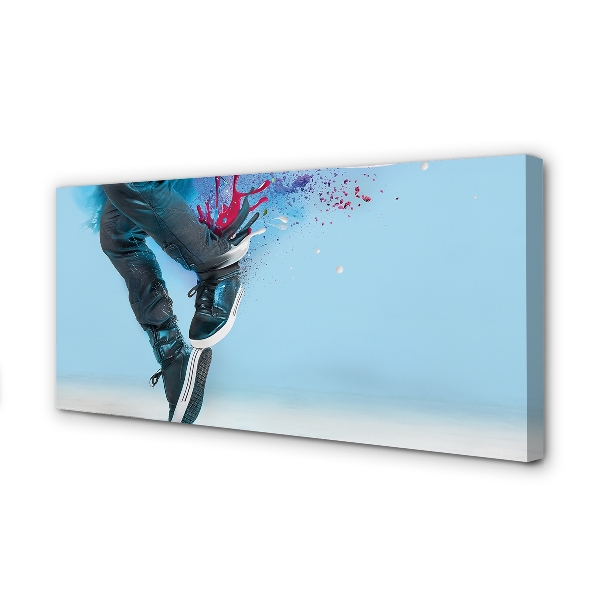 Pintura em tela Manchas coloridas nas pernas