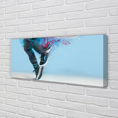 Pintura em tela Manchas coloridas nas pernas