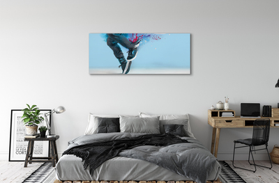 Pintura em tela Manchas coloridas nas pernas