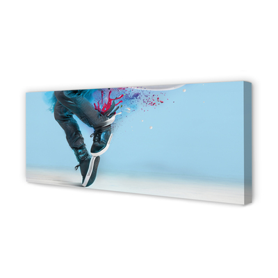 Pintura em tela Manchas coloridas nas pernas