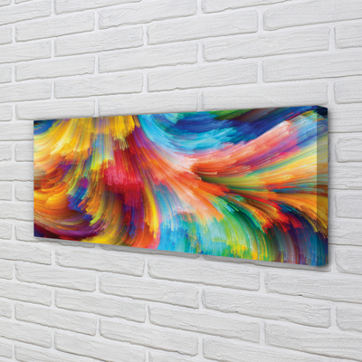 Pintura em tela Fractais listrados irregulares coloridos