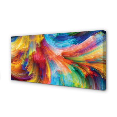 Pintura em tela Fractais listrados irregulares coloridos