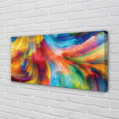 Pintura em tela Fractais listrados irregulares coloridos