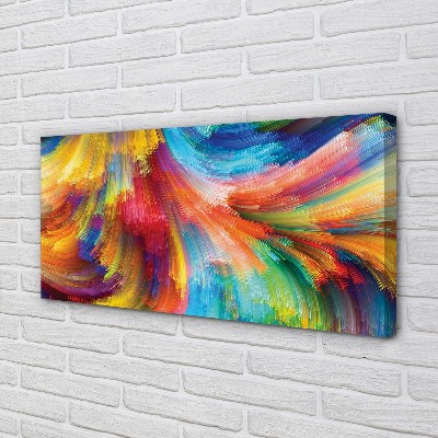 Pintura em tela Fractais listrados irregulares coloridos