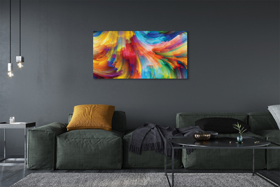 Pintura em tela Fractais listrados irregulares coloridos