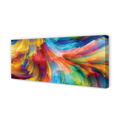 Pintura em tela Fractais listrados irregulares coloridos