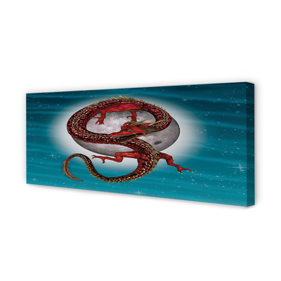 Quadro em tela Dragão Japonês do Céu da Lua