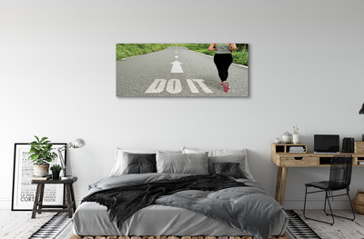 Pintura em tela Corrida de rua feminina