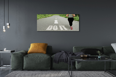 Pintura em tela Corrida de rua feminina