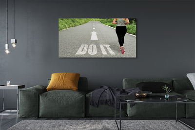 Pintura em tela Corrida de rua feminina