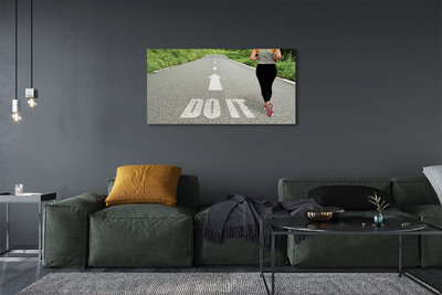 Pintura em tela Corrida de rua feminina