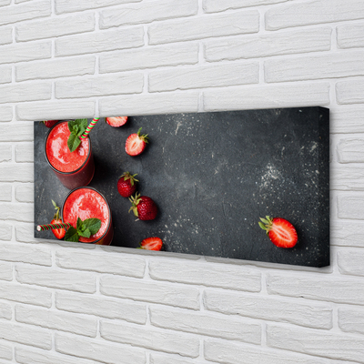 Quadro em tela Smoothie de morango