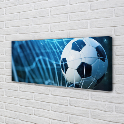 Quadro em tela Bola de gol com fundo azul