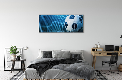 Quadro em tela Bola de gol com fundo azul