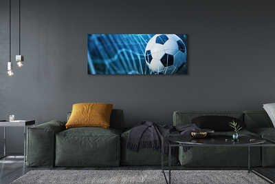 Quadro em tela Bola de gol com fundo azul