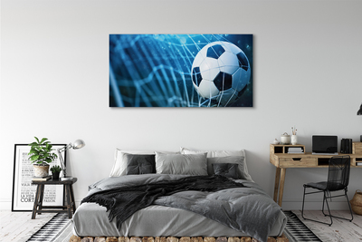 Quadro em tela Bola de gol com fundo azul