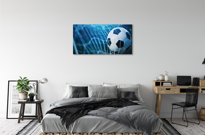 Quadro em tela Bola de gol com fundo azul