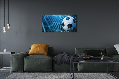 Quadro em tela Bola de gol com fundo azul