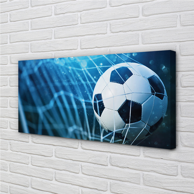 Quadro em tela Bola de gol com fundo azul