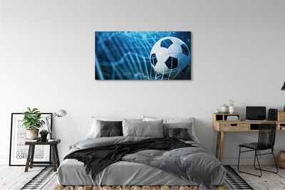 Quadro em tela Bola de gol com fundo azul