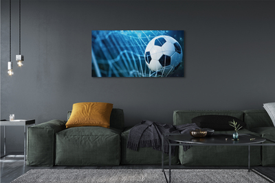 Quadro em tela Bola de gol com fundo azul