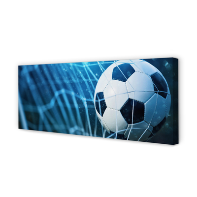 Quadro em tela Bola de gol com fundo azul