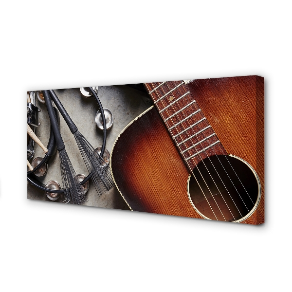 Quadro em tela Bastões de microfone de guitarra