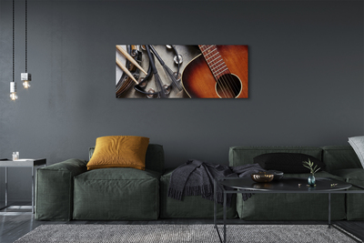 Quadro em tela Bastões de microfone de guitarra