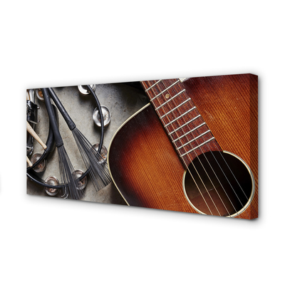 Quadro em tela Bastões de microfone de guitarra