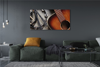 Quadro em tela Bastões de microfone de guitarra