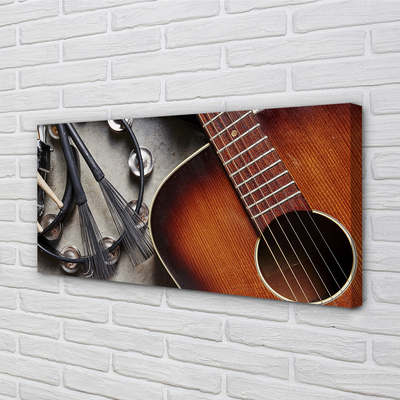 Quadro em tela Bastões de microfone de guitarra