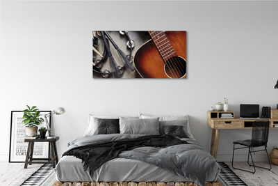 Quadro em tela Bastões de microfone de guitarra