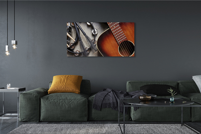 Quadro em tela Bastões de microfone de guitarra