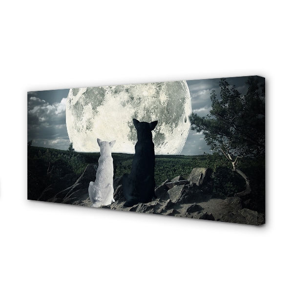 Quadro em tela Floresta lunar dos lobos