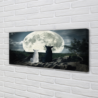 Quadro em tela Floresta lunar dos lobos