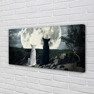 Quadro em tela Floresta lunar dos lobos