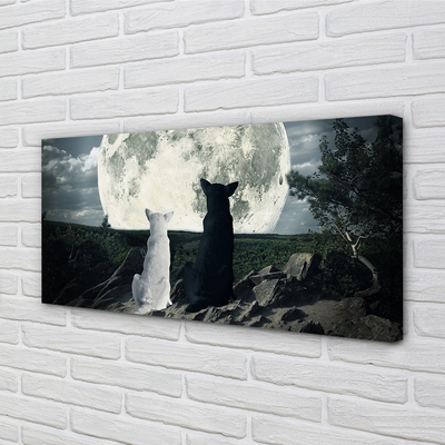 Quadro em tela Floresta lunar dos lobos