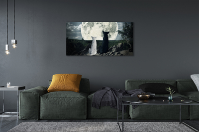 Quadro em tela Floresta lunar dos lobos