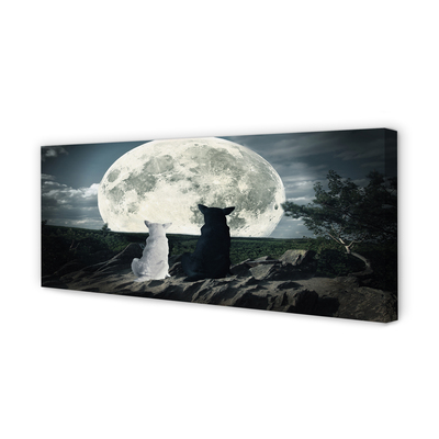 Quadro em tela Floresta lunar dos lobos