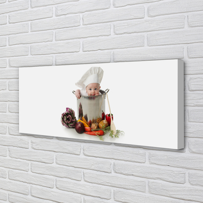 Pintura em tela Pote de colher para bebê