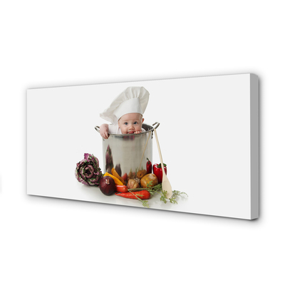 Pintura em tela Pote de colher para bebê