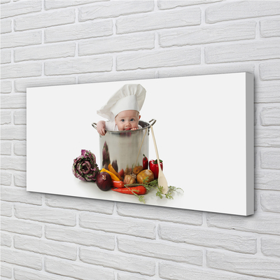 Pintura em tela Pote de colher para bebê