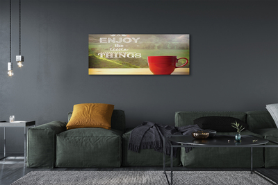 Pintura em tela Caneca com a inscrição natureza