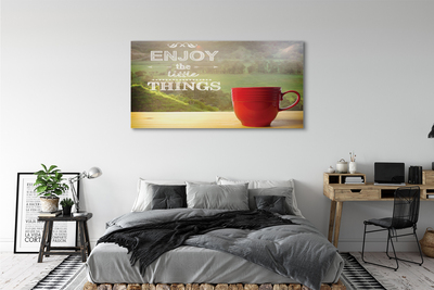 Pintura em tela Caneca com a inscrição natureza