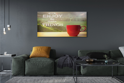 Pintura em tela Caneca com a inscrição natureza