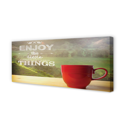 Pintura em tela Caneca com a inscrição natureza