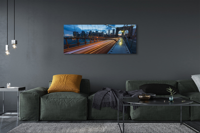 Quadro em tela Ponte do rio dos arranha-céus