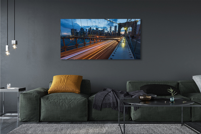 Quadro em tela Ponte do rio dos arranha-céus